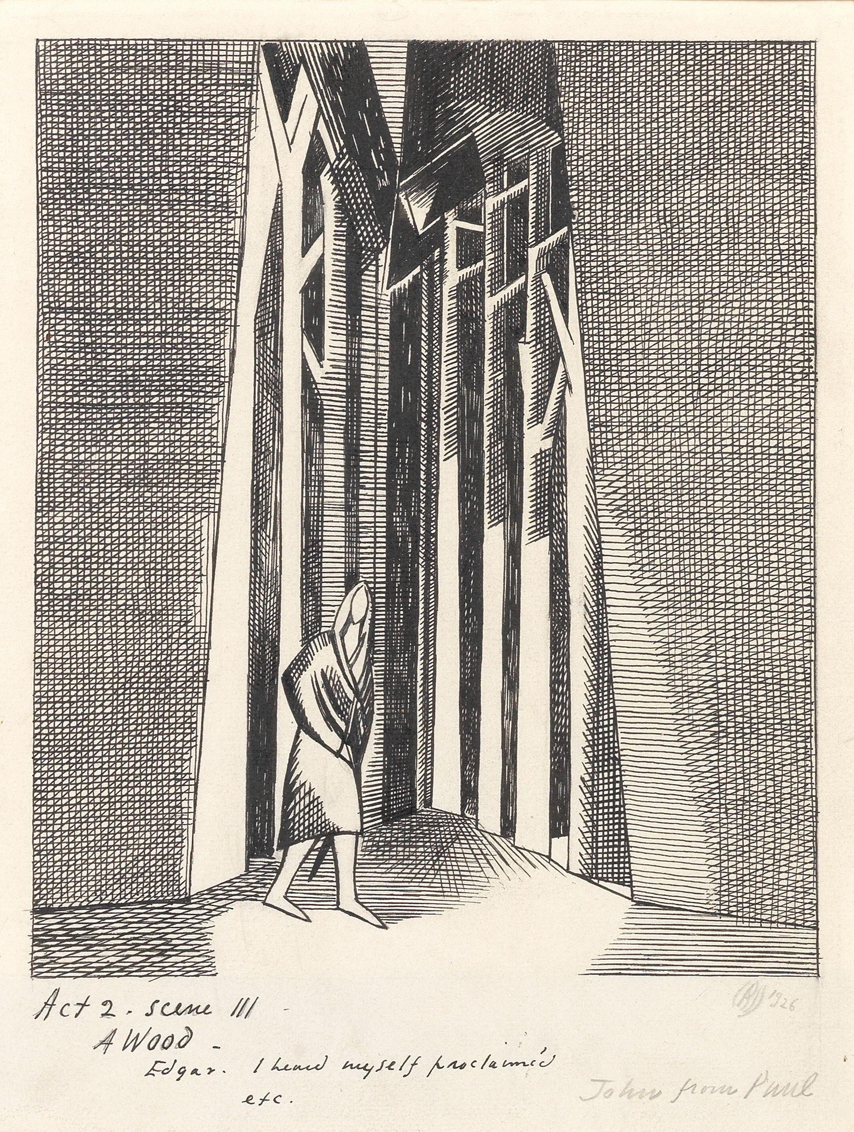 Paul Nash - A Wood - Illustration for King Lear, Act 2 Scene III