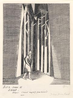 Paul Nash - A Wood - Illustration for King Lear, Act 2 Scene III