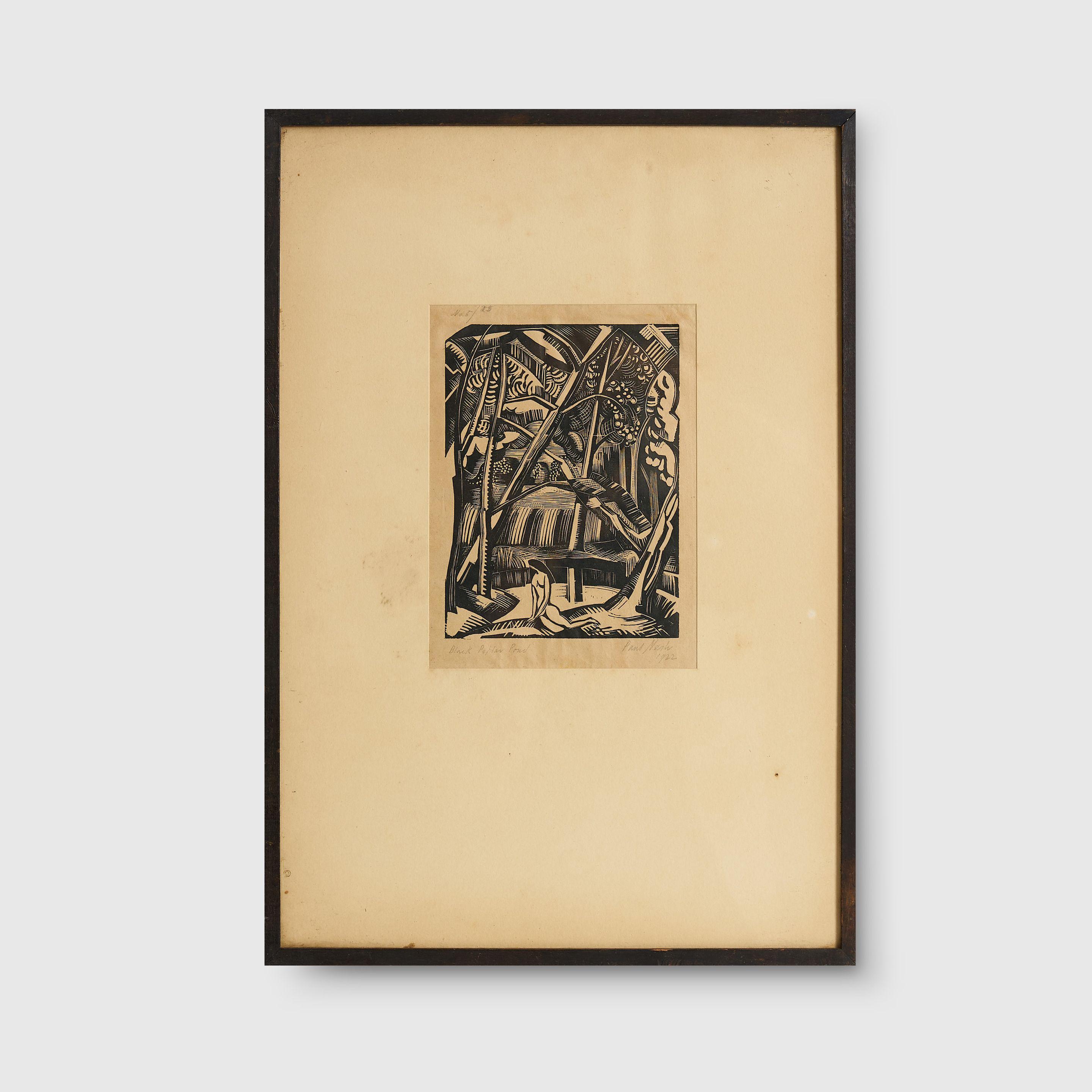 Paul Nash - Black Poplar Pond, 1922