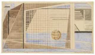 Paul Nash - Double Sided Study For \'Footballers Prefer Shell\'