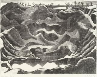 Paul Nash - Mine Crater, Hill 60, Ypres Salient