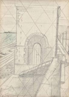 Paul Nash - Nostalgic Landscape, study