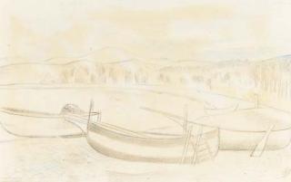 Paul Nash - Three Fishing Boats, Cagnes