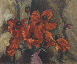 Paul Nietsche, R.U.A. - Red Poppies