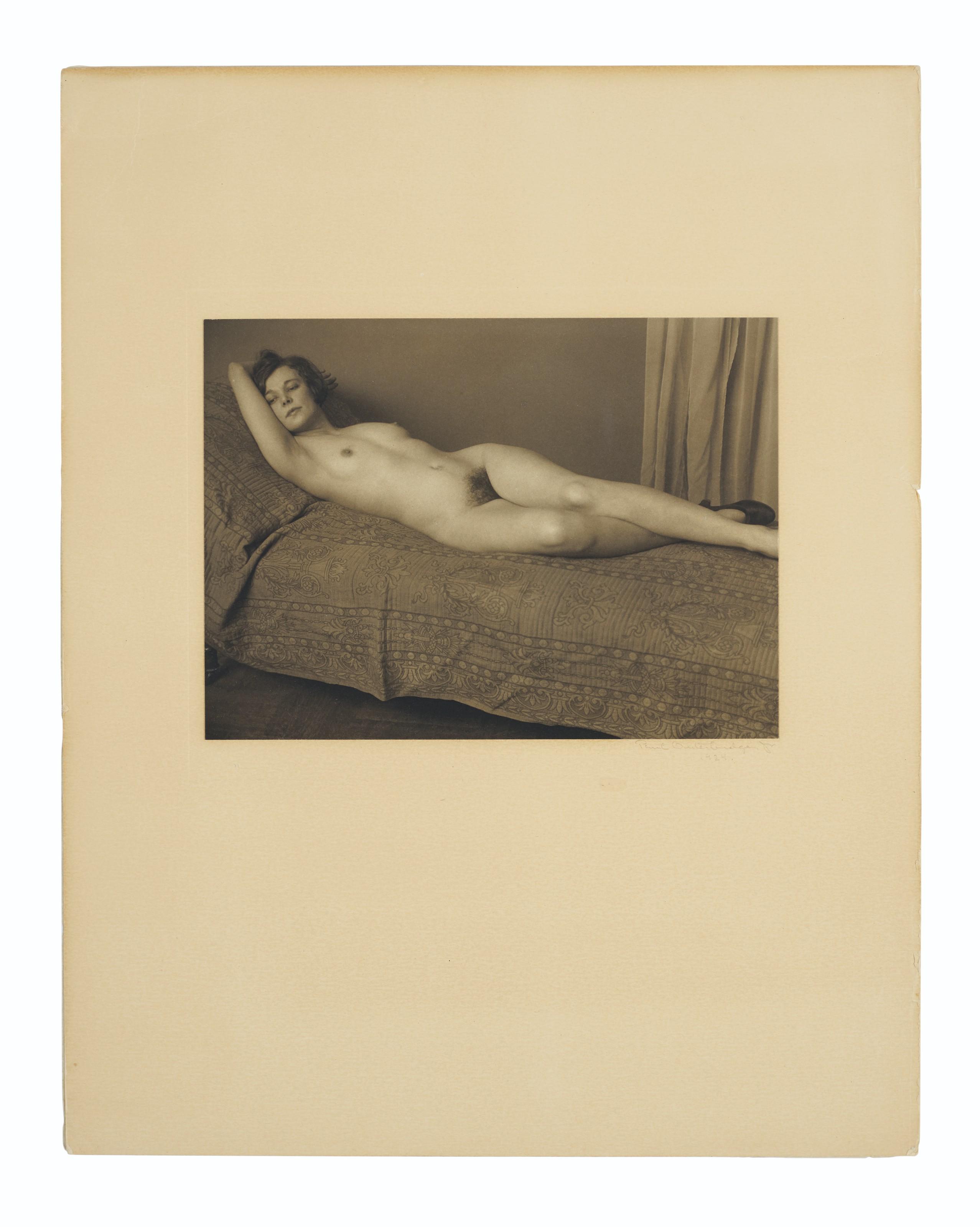 Paul Outerbridge Jr. - Paula Nude on Bed, 1924