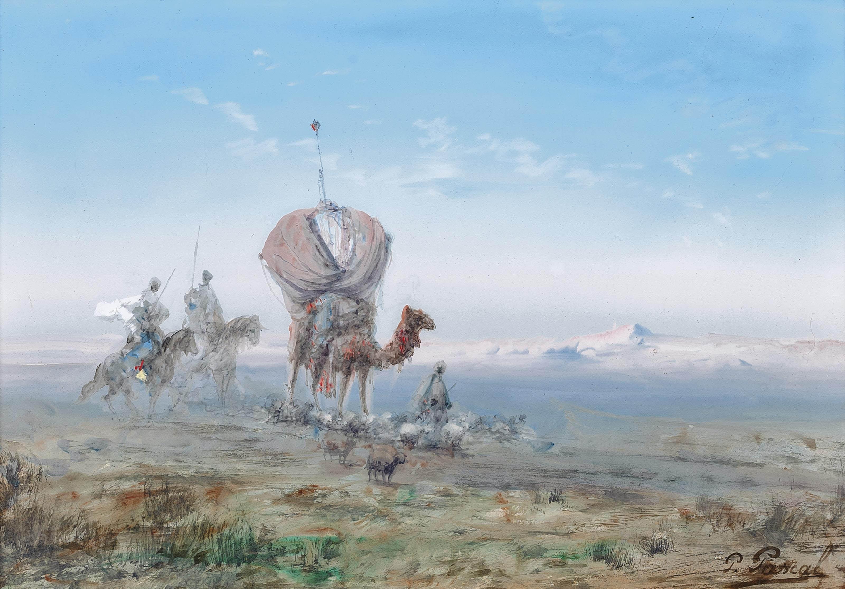 Paul Pascal - A caravan in the desert