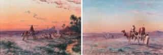 Paul Pascal - An Arab caravan; and Arab encampment