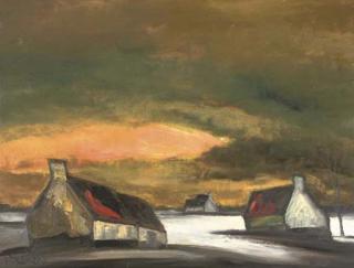 Paul Permeke - Winter Landscape With Farmhouses