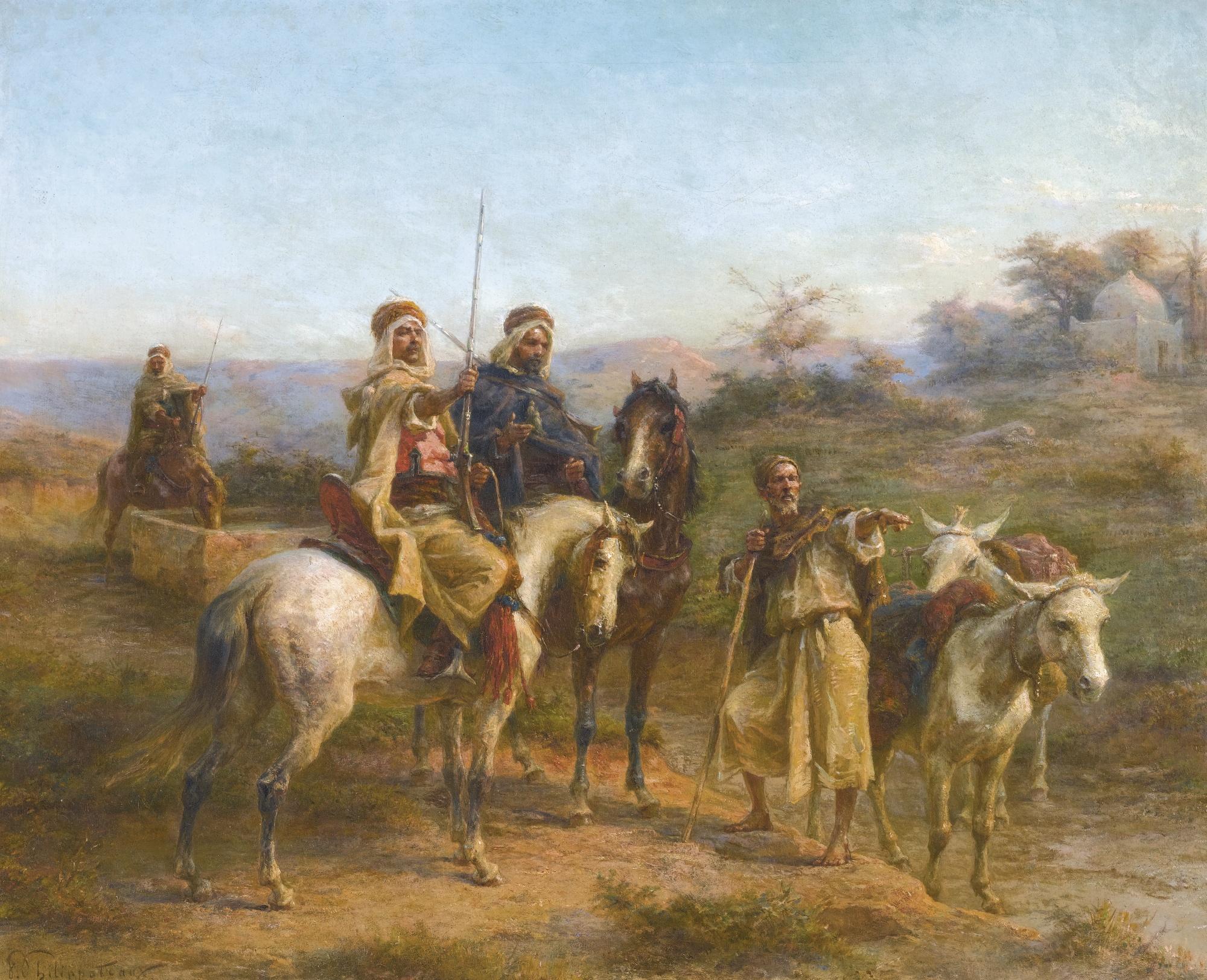 Paul Philippoteaux - French cavaliers Dans Le Desert