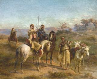 Paul Philippoteaux - French cavaliers Dans Le Desert