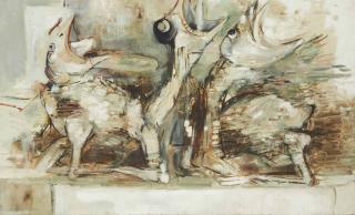 Paul Rebeyrolle - Composition (Les oiseaux)