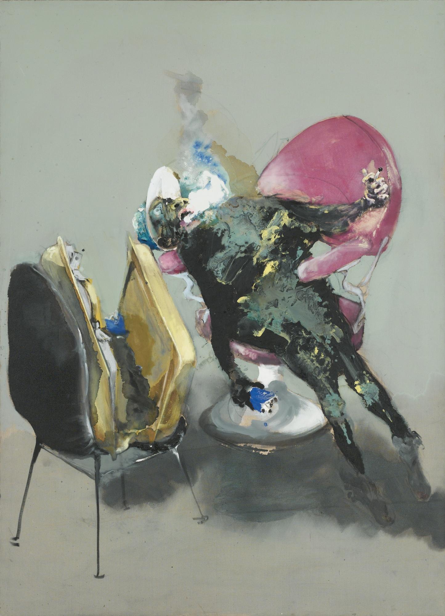 Paul Rebeyrolle - Fumée (On Dit Qu\'Ils Ont La Rage) Titled On The Strecher Fumée (On Dit Qu\'Ils Ont La Rage); Oil On Canvas. Executed In 1985.