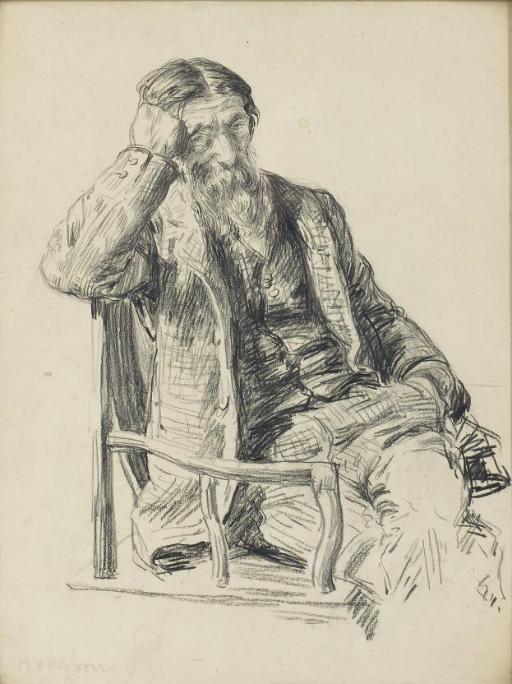 Paul Renouard - Un vieil homme barbu assis dans un fauteuil