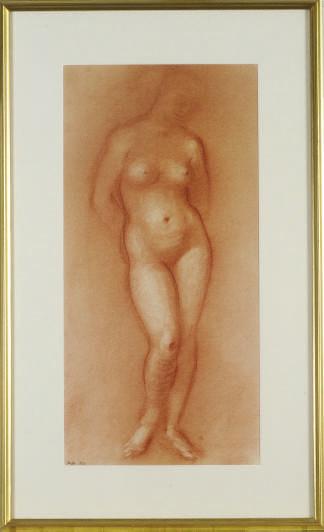 Paul Resika - A standing female nude