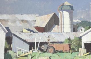 Paul Sample - Barnyard Roofs