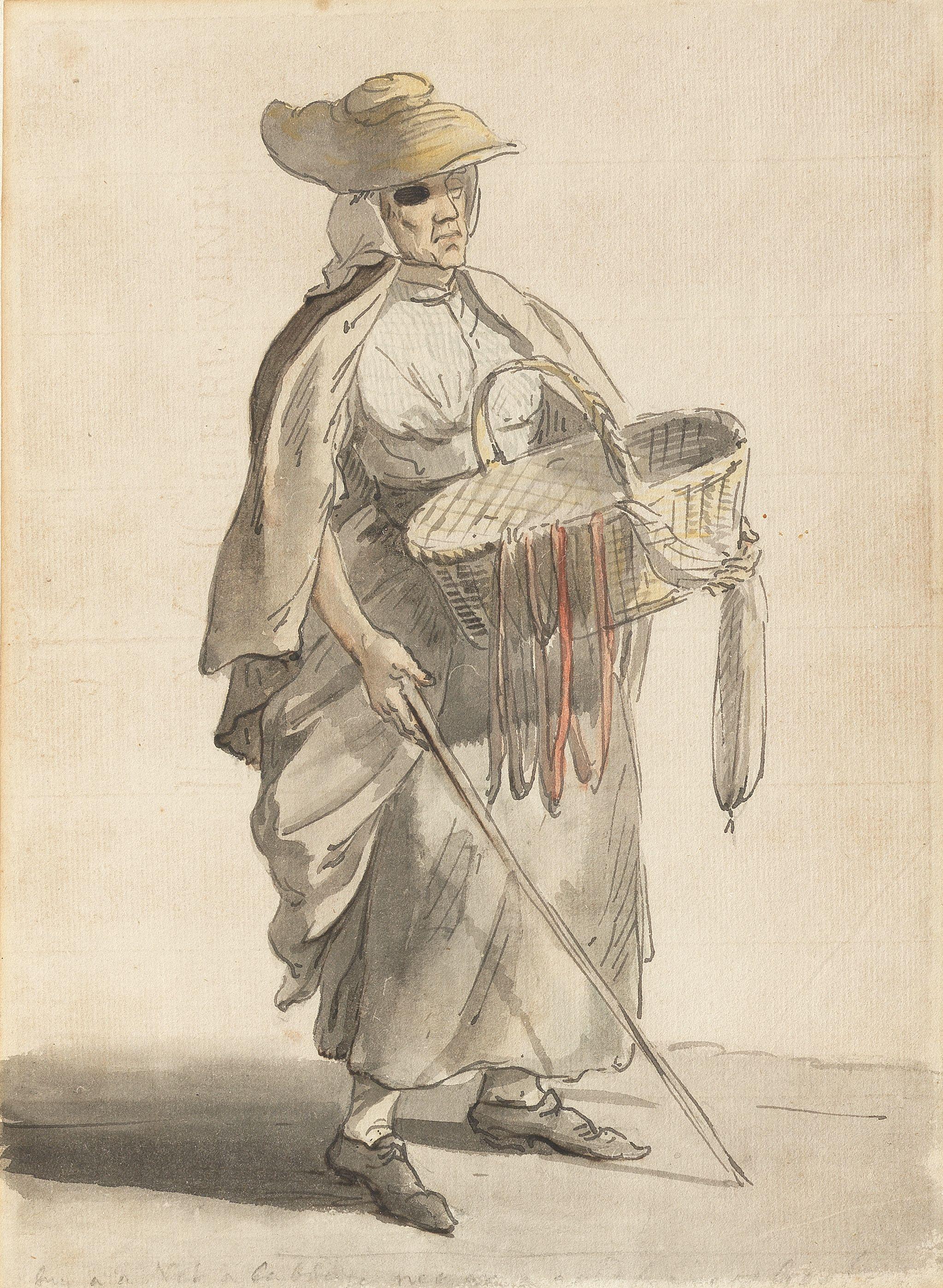 Paul Sandby R.A. - A cabbage net vendor