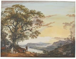 Paul Sandby, R.A. - A River Landscape, Possibly In Scotland