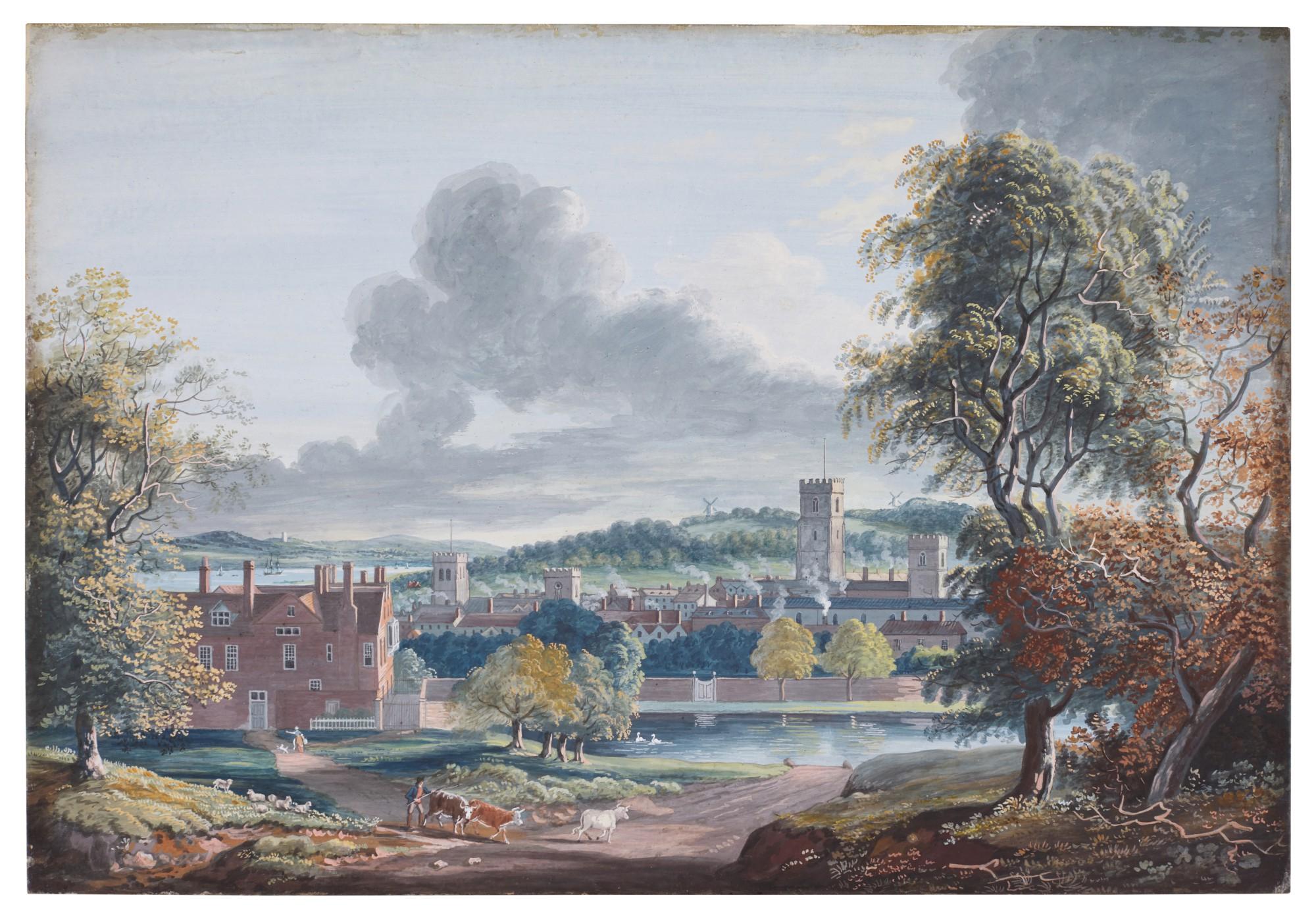 Paul Sandby, R.A. - Ipswich from the Grounds of Christchurch Mansion
