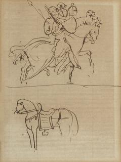 Paul Sandby, R.A. - Study of Carriage Horses