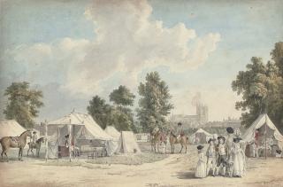 Paul Sandby, R.A. - The Encampment, St James\'s Park, London