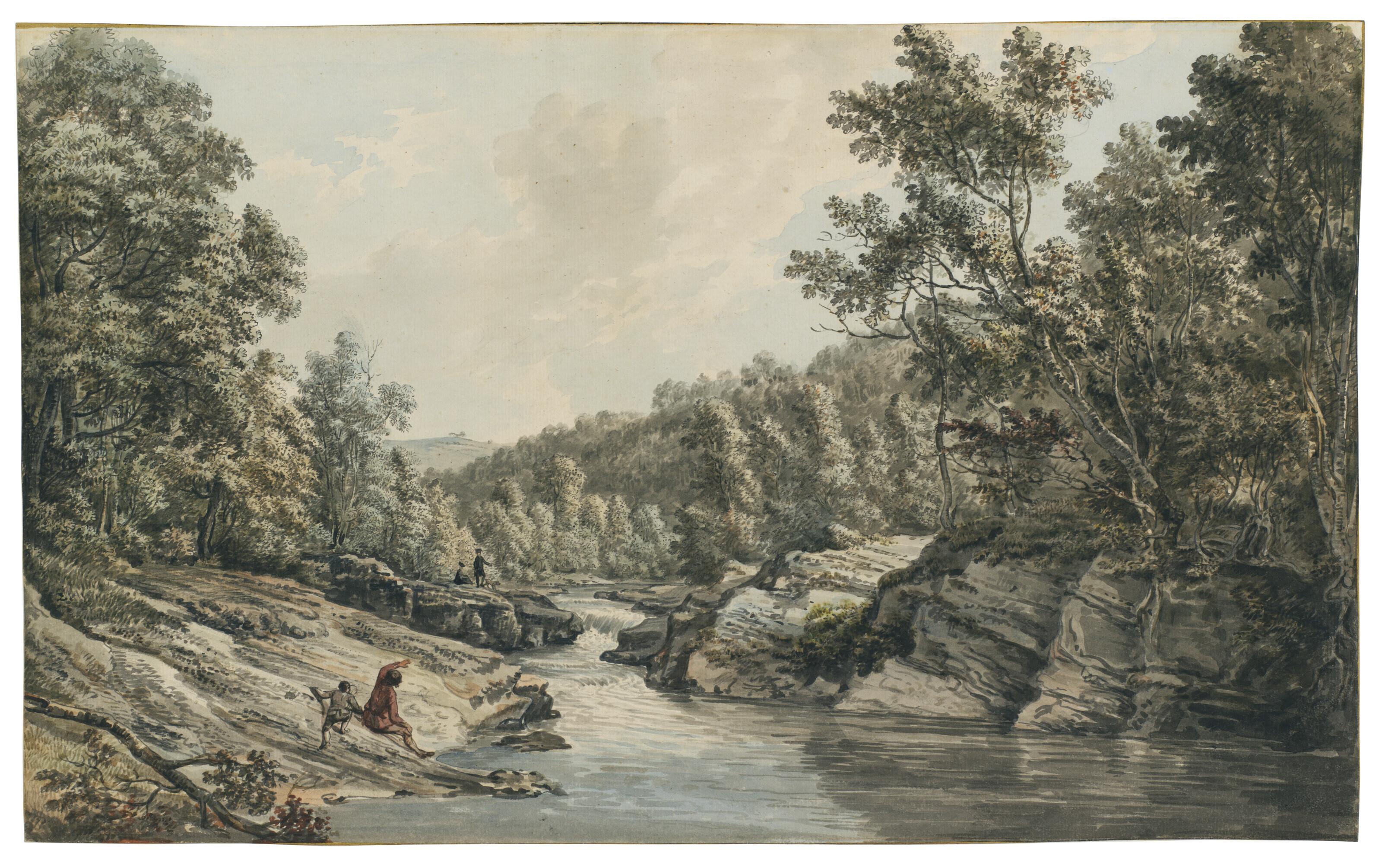 Paul Sandby, R.A. - The Strid on the River Wharfe, Yorkshire