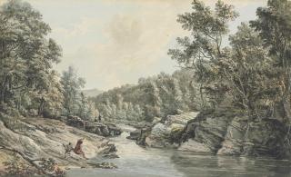 Paul Sandby, R.A. - The Strid, Wharfedale, Yorkshire