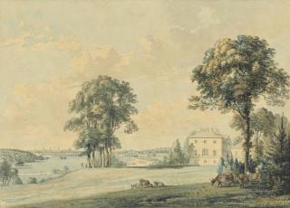 Paul Sandby, R.A. - View Of Nuneham House, Nuneham Courtenay, The Spires Of Oxford Beyond