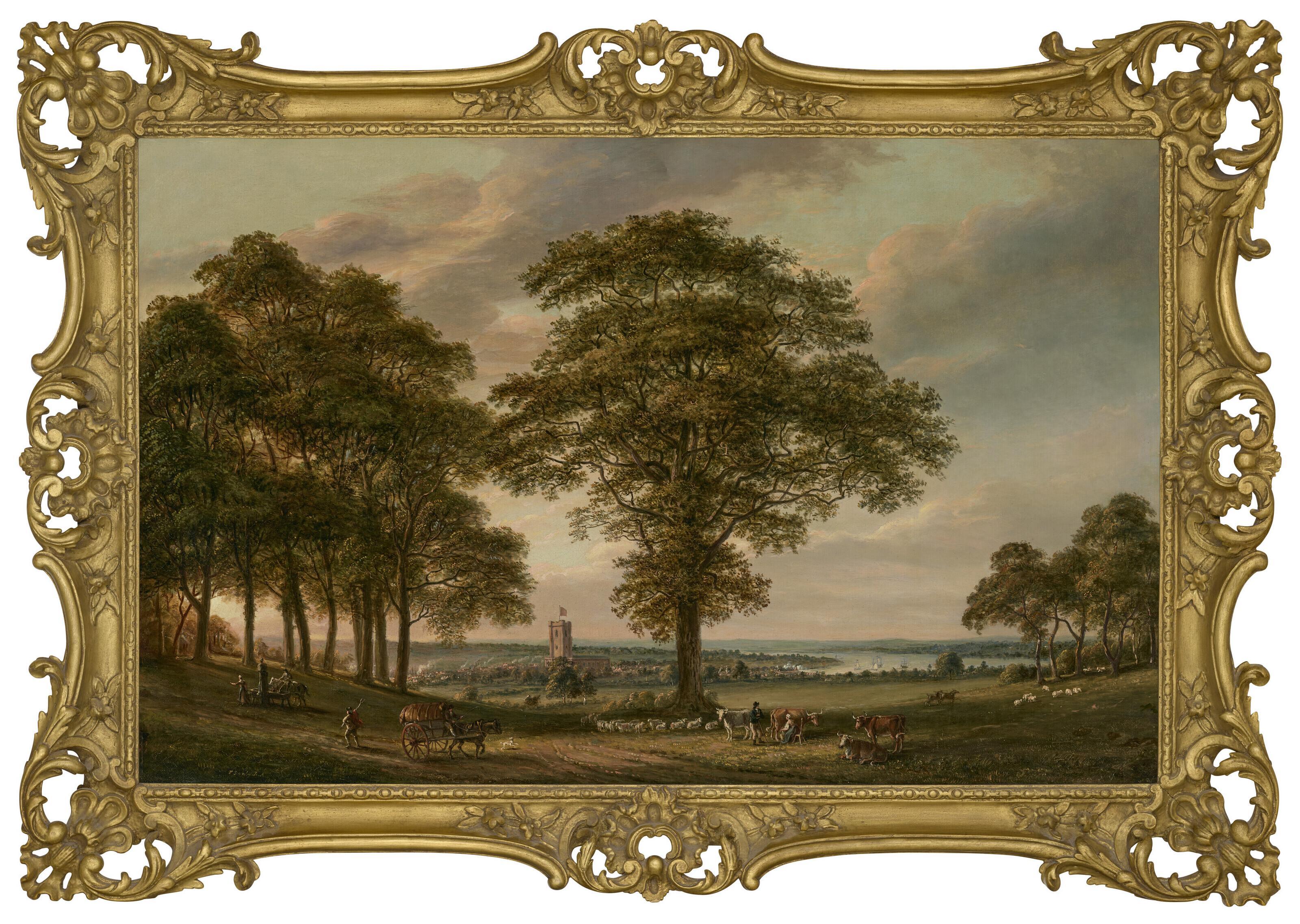 Paul Sandby, R.A. - Woolwich from the Conduit Hill, the Thames estuary beyond