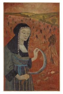 Paul Sérusier - Bretonne à la faucille dans un champ de blé noir