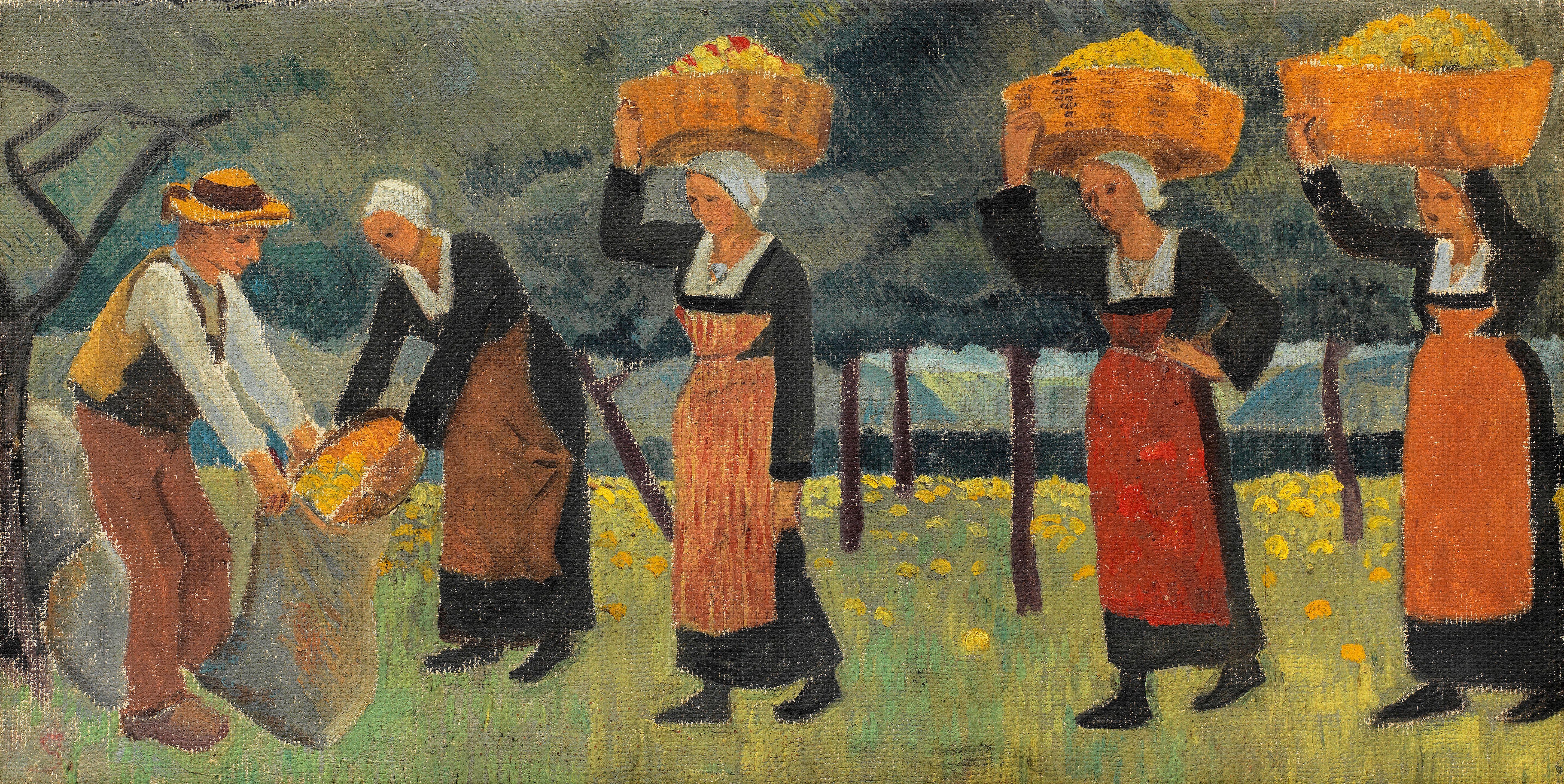 Paul Sérusier - Cueillette des pommes, also titled Petite frise décorative