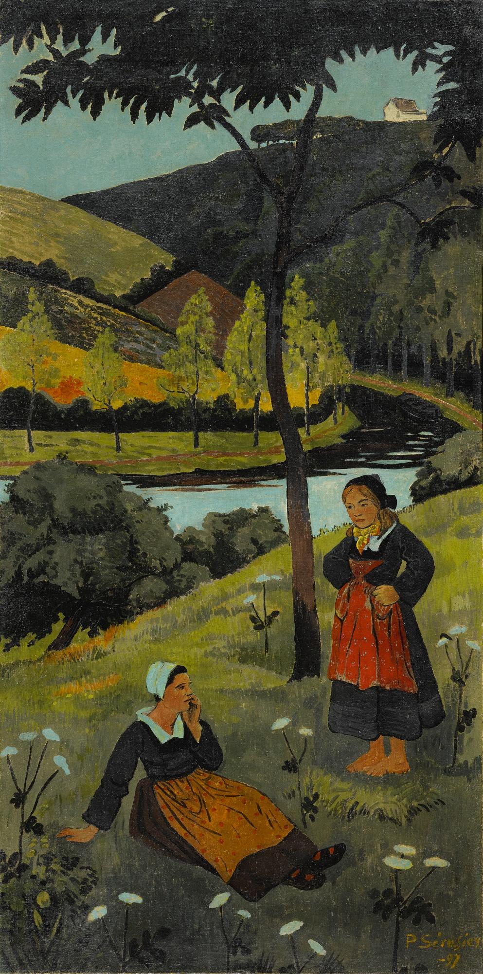 Paul Sérusier - Deux Bretonnes Au Bord De L\'Aulne - Vallée De L\'Aulne
