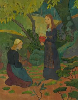 Paul Serusier - Jeune bretonne au pot vermillon et fillette agenouillée