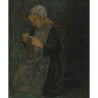 Paul Sérusier - Jeune Bretonne (La Petite Tricoteuse)