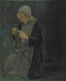 Paul Sérusier - Jeune bretonne tricotant