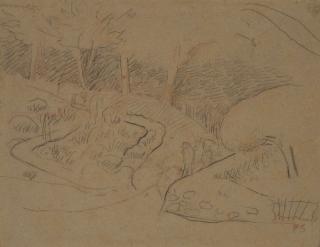 Paul Serusier - Le Chemin (recto) ; Étude de bretonnes (verso)