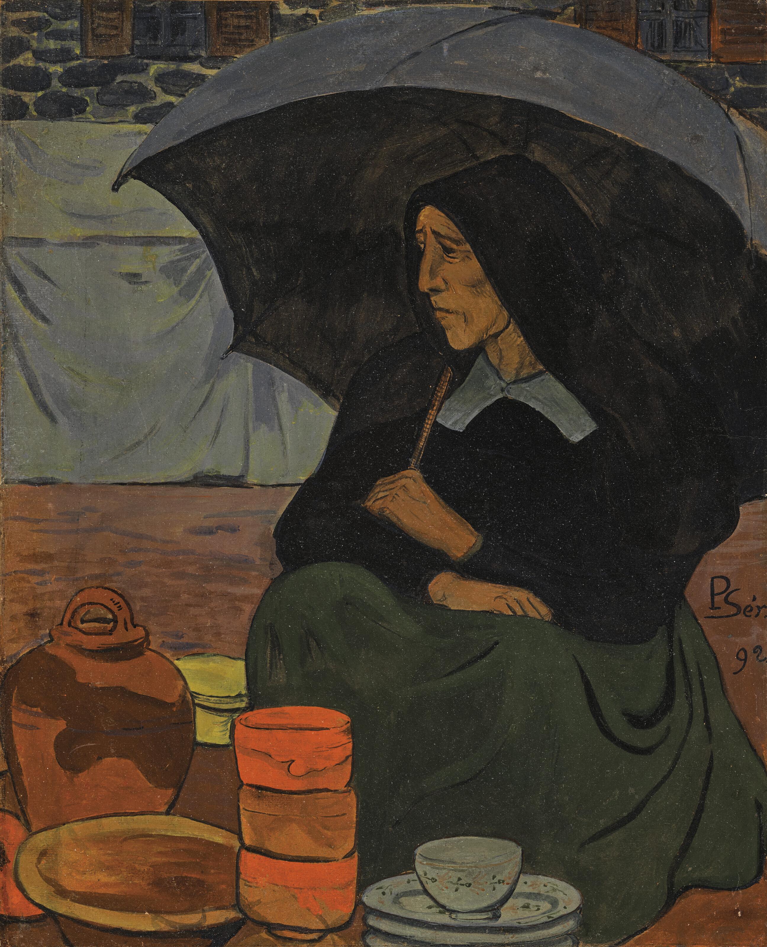 Paul Sérusier - Marchande de poterie au parapluie