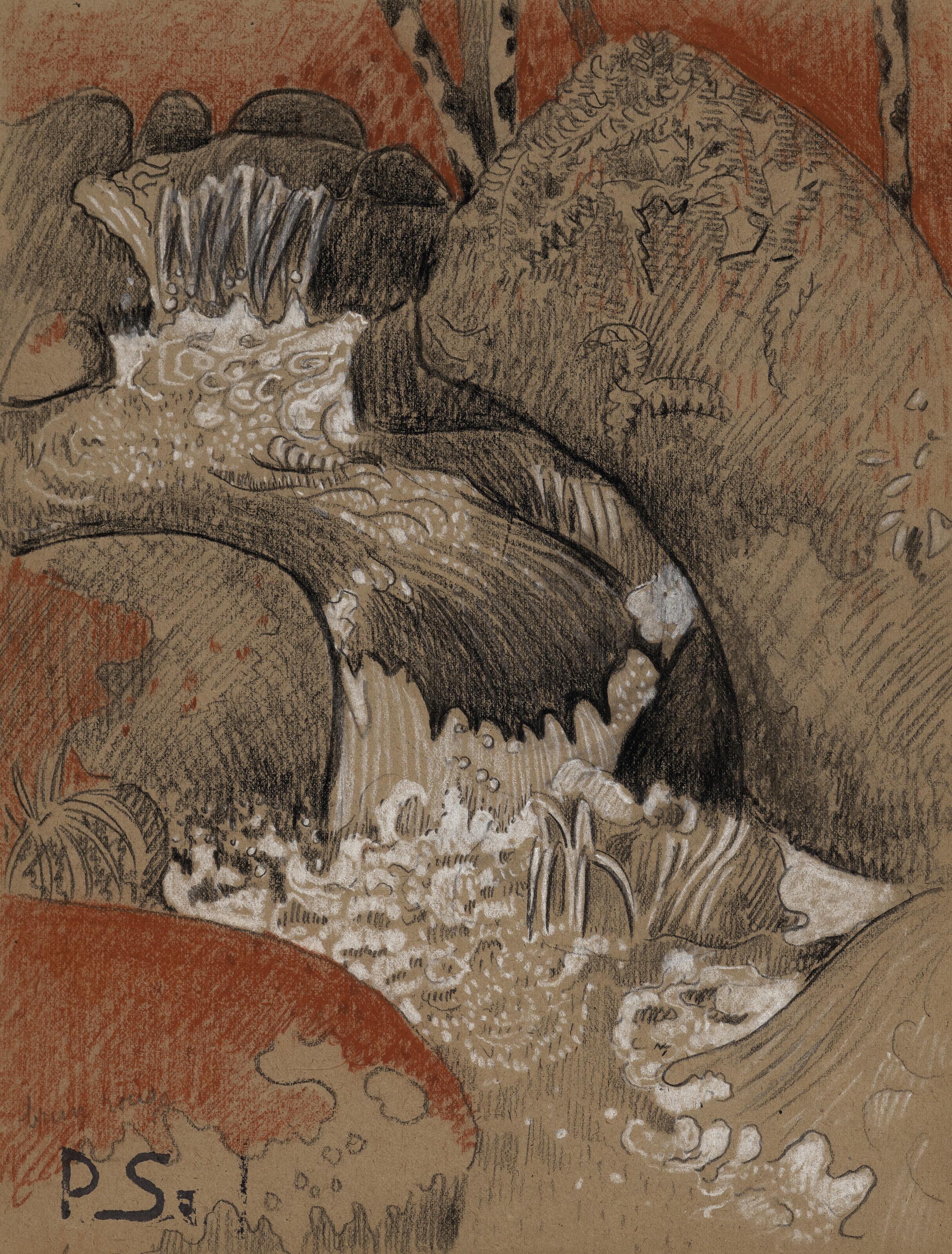 Paul Sérusier - Rochers d\'Huelgoat (recto); Études d\'arbres (verso)