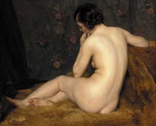 Paul Sieffert - A pensive female nude