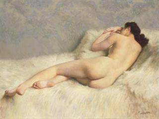 Paul Sieffert - Femme nue endormie, vue de dos