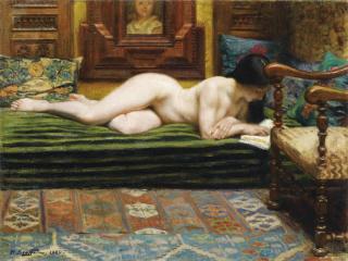 Paul Sieffert - Jeune Femme Nue Lisantpaul Sieffert ; Young Woman Reading ; Signed And Dated 1920 Lower Left ; Oil On Canvas