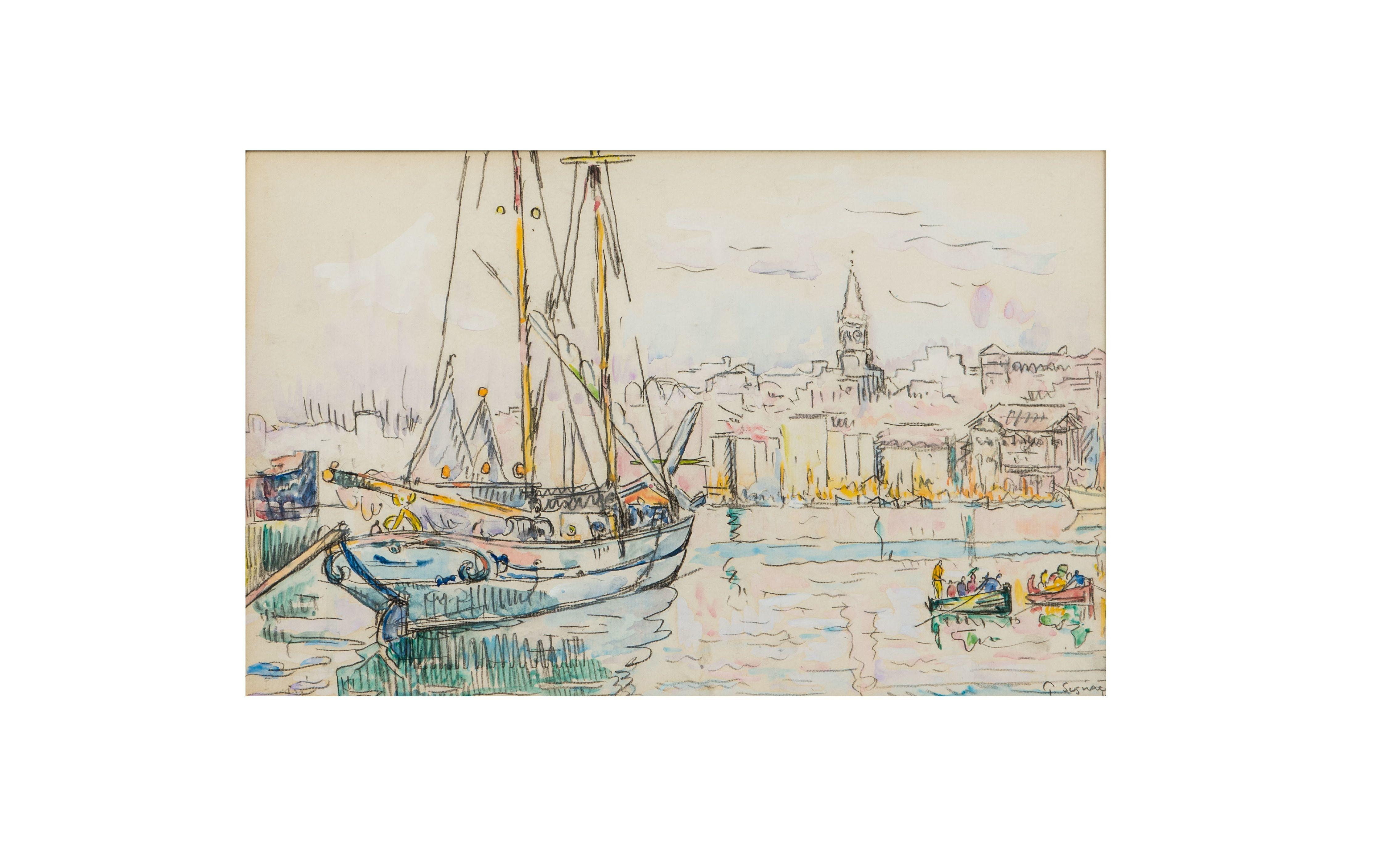 Paul Signac - Bateau au port
