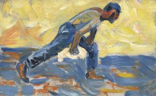 Paul Signac - Etude Pour \'Au Temps D\'Harmonie\' (Le Joueur De Boules Penché)