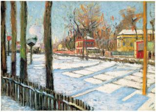 Paul Signac - La Neige, Bois-Colombes