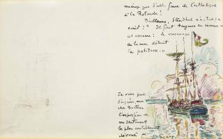 Paul Signac - La sortie du port (Trois mats)