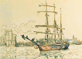 Paul Signac - Le Trois Mats À La Rochelle