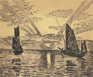 Paul Signac - Les Thoniers, Soleil Couchant. Groix