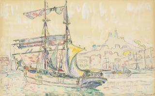 Paul Signac - Marseille. Voilier