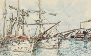 Paul Signac - Saint-Malo (les terreneuvas Stella Maris et Gagne Petit)