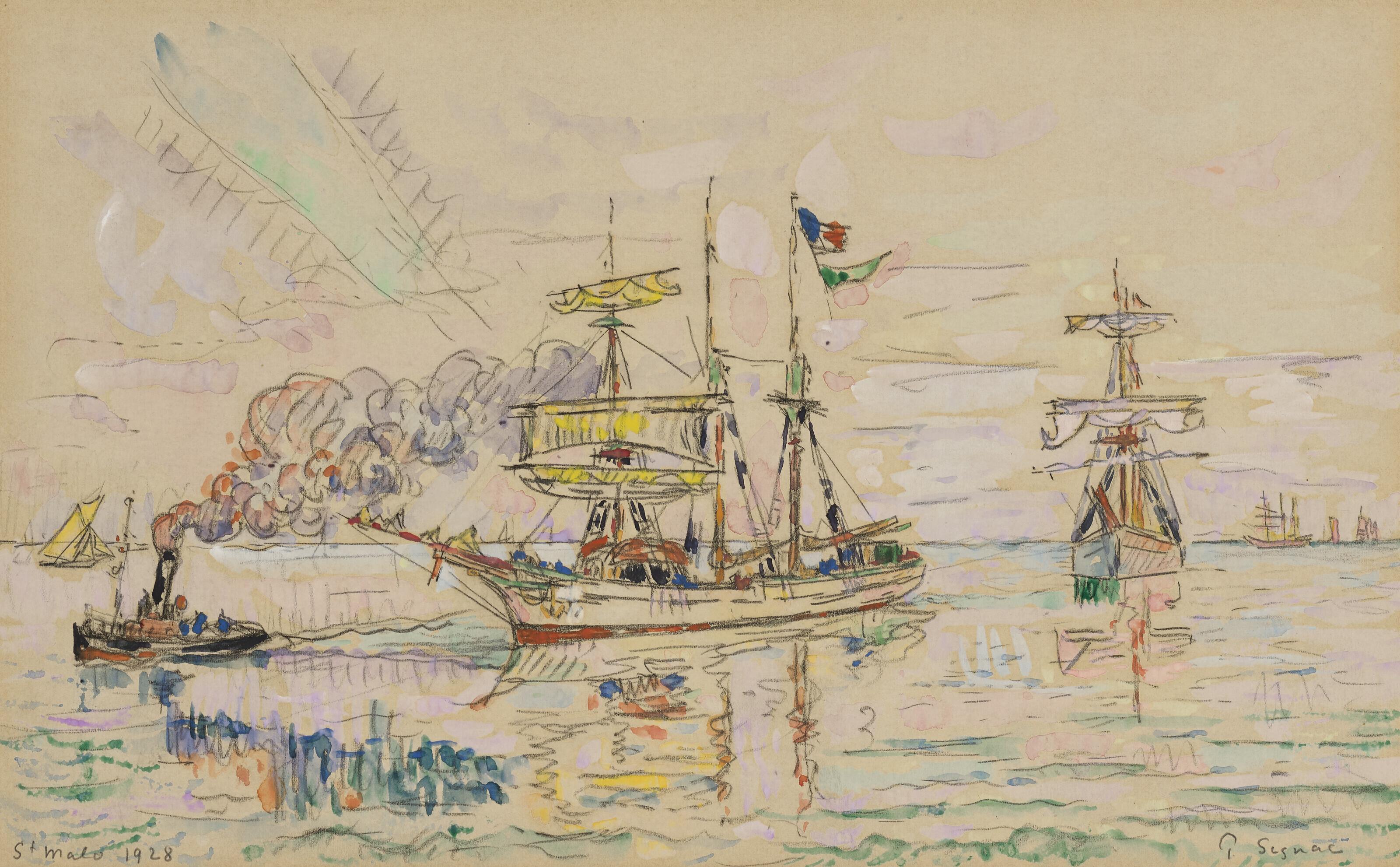 Paul Signac - Saint-Malo. Les Terreneuvas