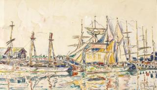 Paul Signac - Saint Malo, Terreneuvas À Quai